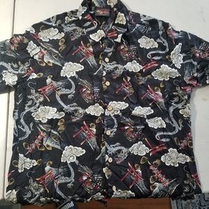 Red Dragon XL rayon dragon shirt